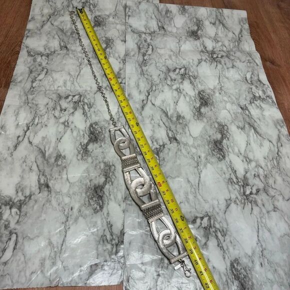 Chico’s 90’s Y2K Silver Large chain Link Belt Metal - Picture 5 of 5